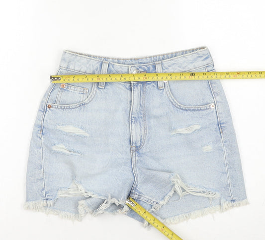 H&M Women's Blue Cut-Off Denim Shorts Size 6