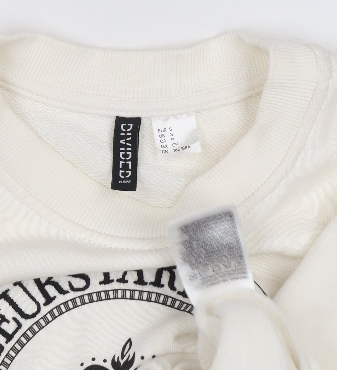 H&M White Pullover Sweatshirt in Women’s S