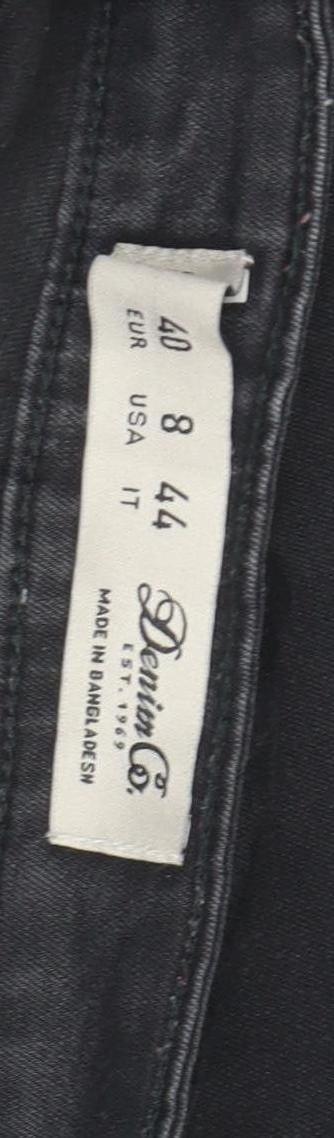 Brand and care label for Denim Co. Women's Black Jeggings, size 12, Skinny Stretch
