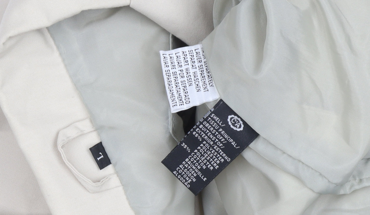 Mens UK Size L C&A Beige Bomber Jacket