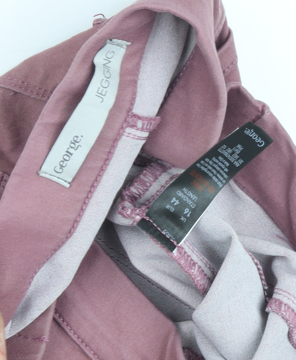 George Women’s Pink Jegging, Size 16, Cotton Blend