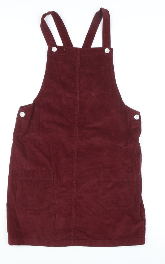 Additional front view of Matalan Women's Red Pinafore Dress, size 10