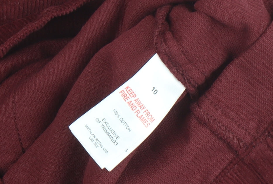 Matalan Women's Red Pinafore Dress Size 10