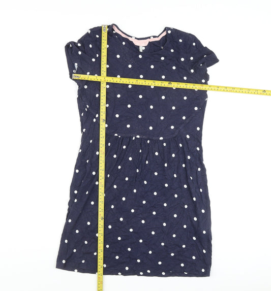 Joules Women’s Blue Polka Dot Short Dress Size 10