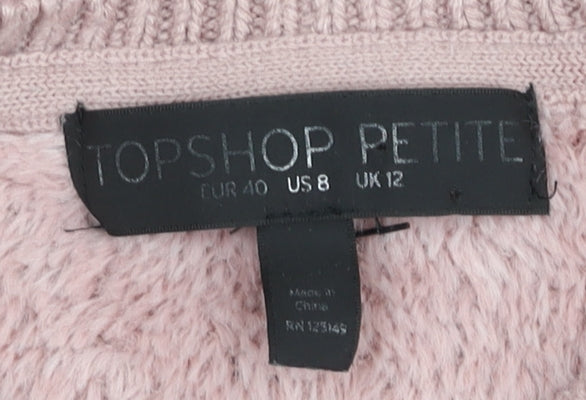 Additional view of Topshop Petite Pink Knit Sweatshirt, size 12