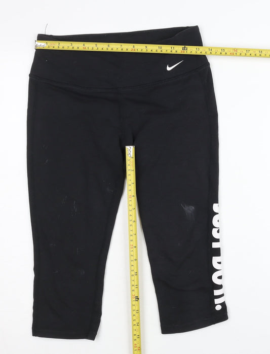 Nike Women's Black Cropped Leggings, Size S