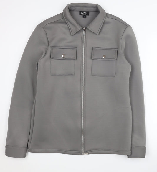 Mens UK Size XS boohooMAN Grey Basic Jacket