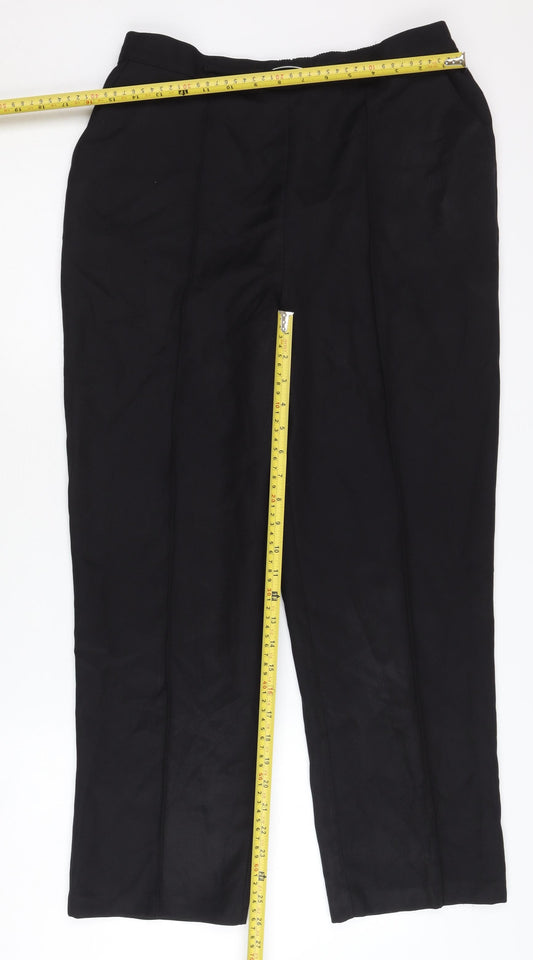 Womens UK Size 14 Et Vous Regular Fit Casual Workwear Black Trousers