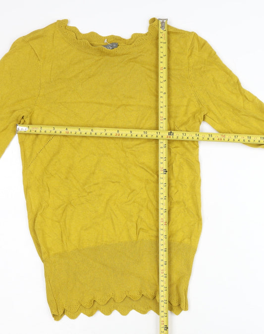Womens UK Size XS Oasis Yellow Pullover Jumper