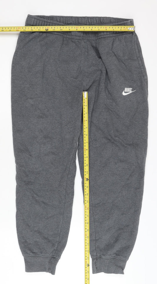 Nike Men's Grey Jogger Trousers L - Elastic Waist