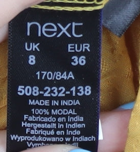 Womens UK Size 8 NEXT Yellow Blouse