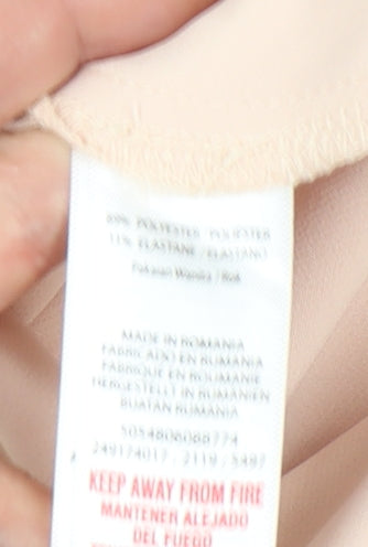 Wallis Women’s Beige Pencil Skirt, Size 12, Zip Closure