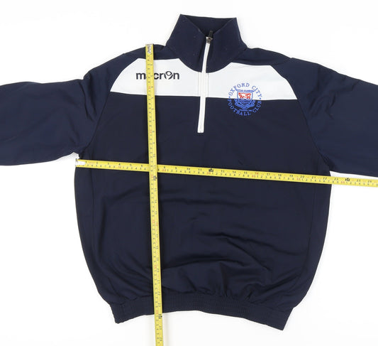 Mens UK Size M Macron Blue 1/2 Zip Sweatshirt