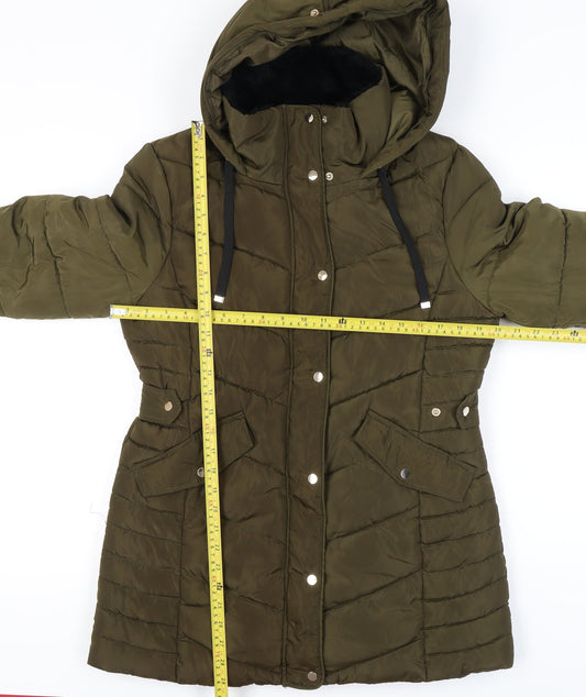 Nutmeg Women's Green Puffer Jacket Size 10