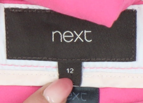 Womens UK Size 12 NEXT Regular Fit Ankle Pink Trousers