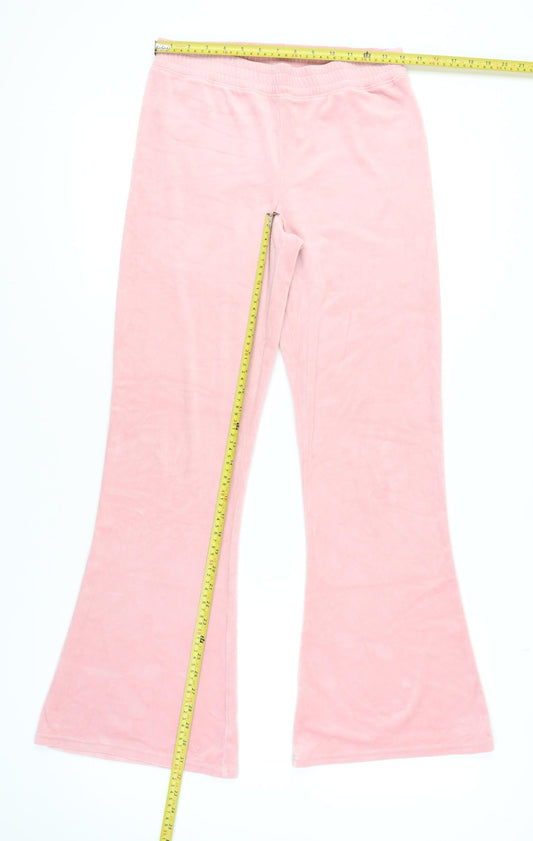 Womens UK Size M Hollister Regular Fit Casual Pink Trousers