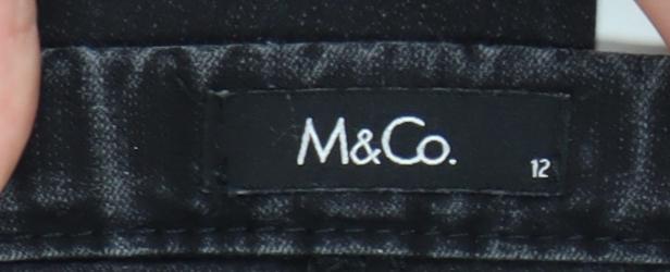 M&Co Women's Black Straight Jeans Size 12