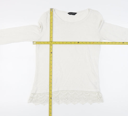 Womens UK Size 12 Dorothy Perkins Ivory Pullover Jumper