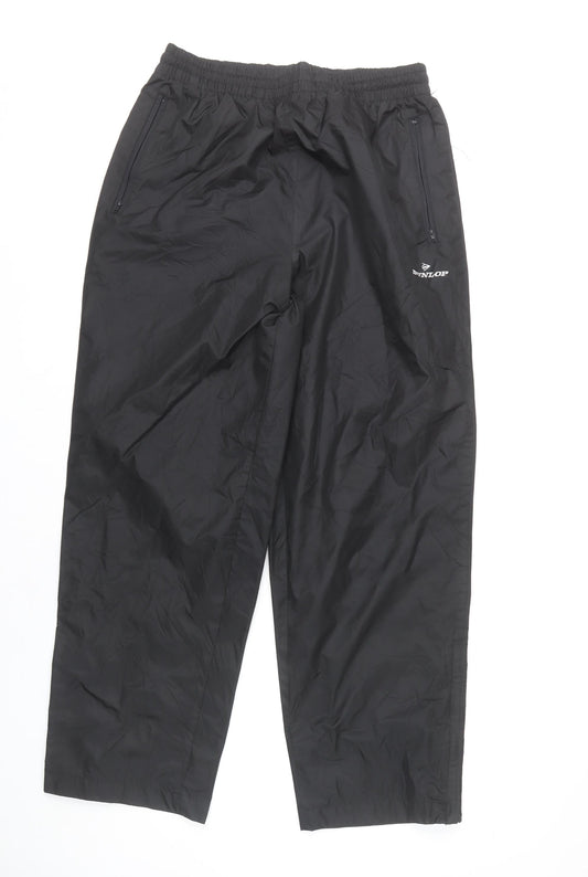 Additional front view of Dunlop Men's Black Windbreaker Trousers M