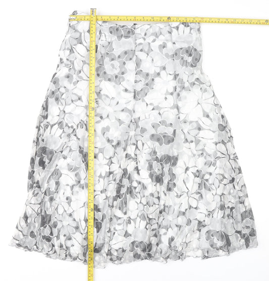 Kate Lilly Women's Floral Midi A-Line Skirt, Size 14