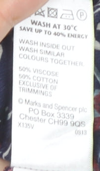 Womens UK Size 12 Marks and Spencer Multicoloured Tunic Blouse