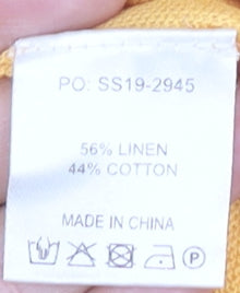 Hush Women's Yellow M Boat Neck Linen Jumper