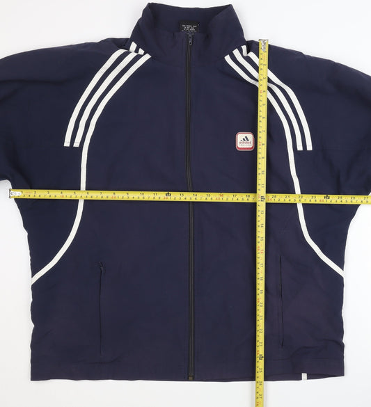 Adidas Men's Blue Track Jacket Size S Polyester