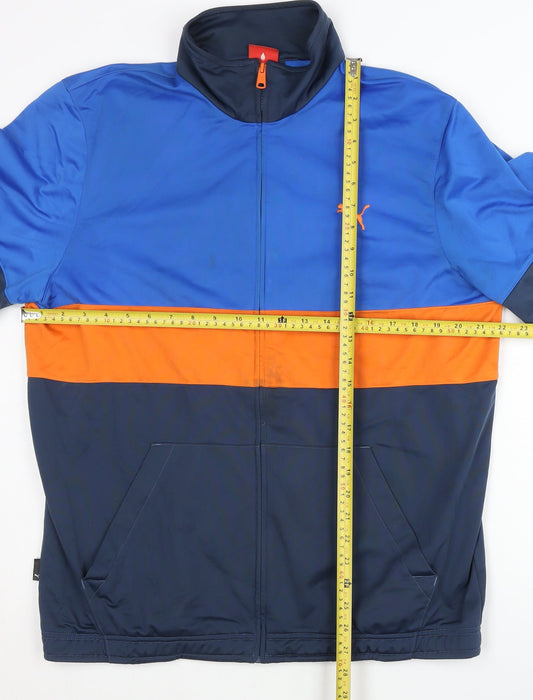 Puma Men's Blue Track Jacket, L, Full Zip