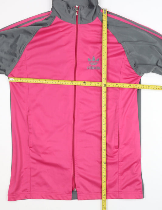 Adidas Unisex Adults Pink Grey Track Jacket XL