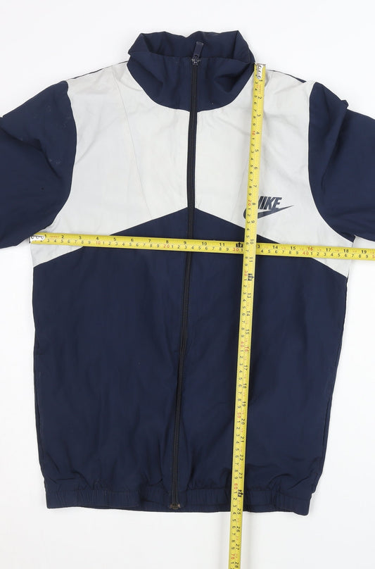Nike Men's Blue Colourblock Jacket S