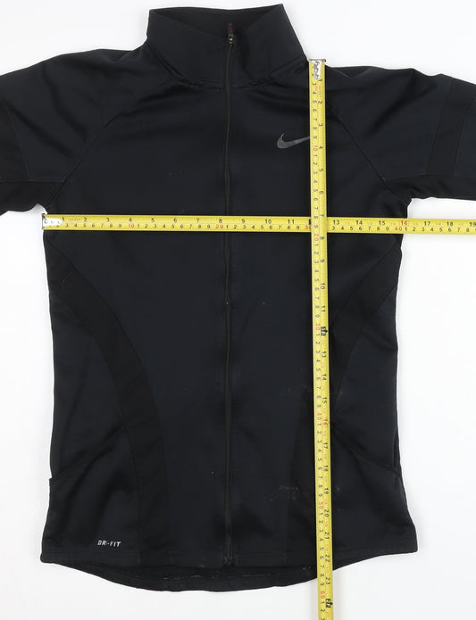 Nike Women's Black Track Jacket, Size S, Reflective, Dri-FIT