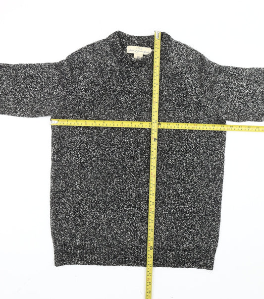 H&M L.O.G.G. Men’s Grey Chunky-Knit Crew Neck Jumper Size S