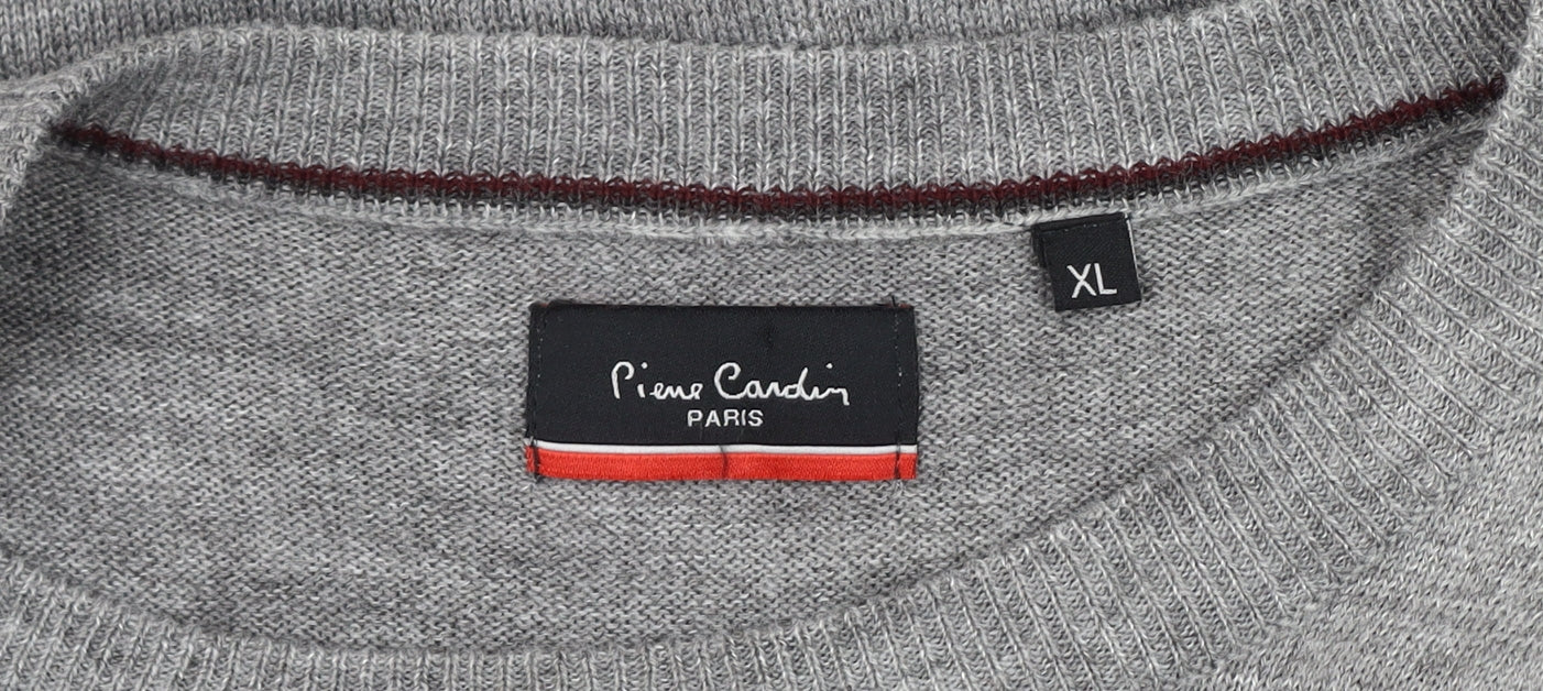 Pierre Cardin Men's Grey XL Pullover Crew Neck Jumper