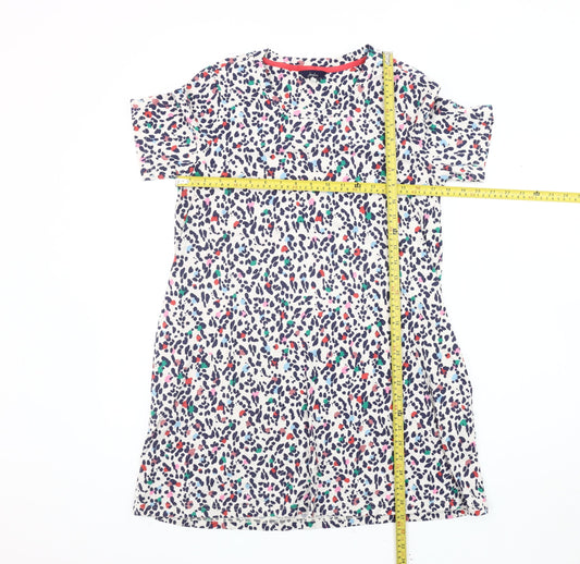Joules Women’s Multicoloured Animal Print Shift Dress Size 10 Short Sleeve
