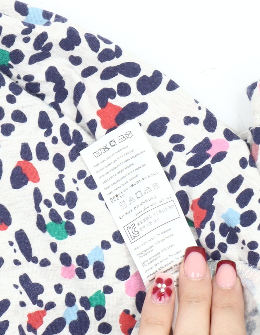 Joules Women’s Multicoloured Animal Print Shift Dress Size 10 Short Sleeve