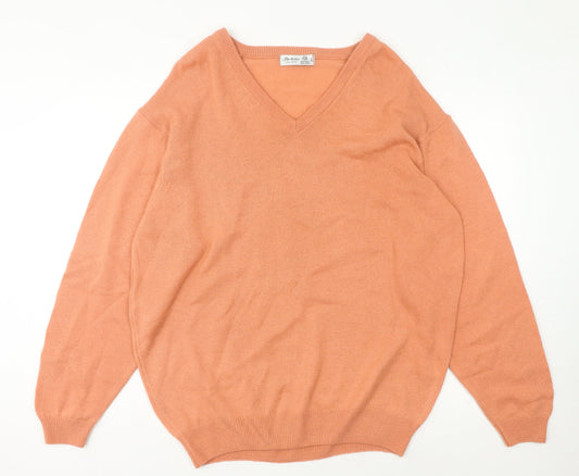 Mens UK Size L Berkertex Orange Pullover Jumper