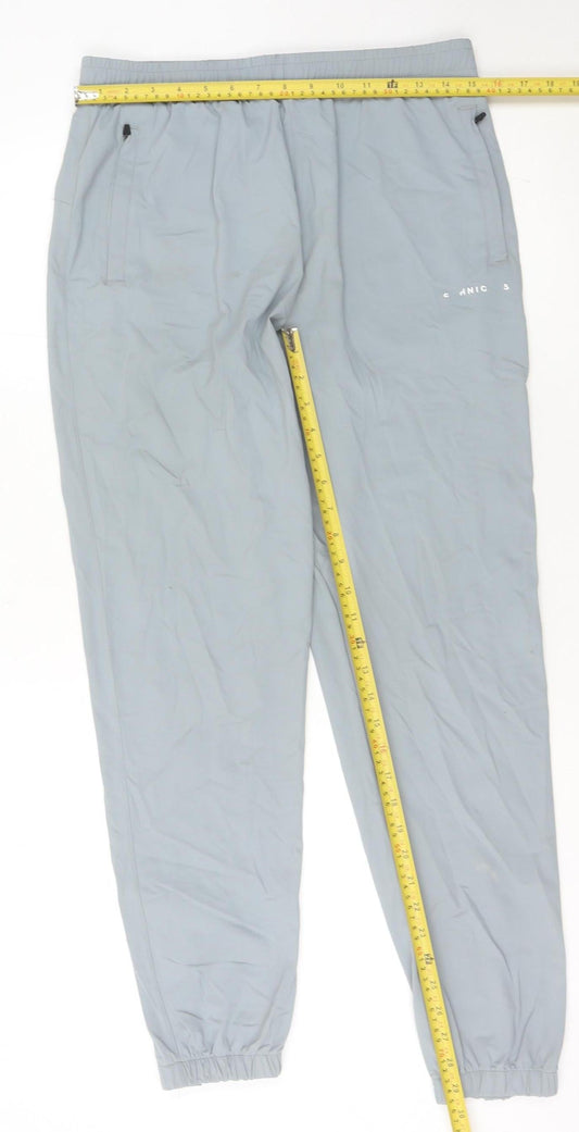 Technicals Mens Grey M Jogger Trousers Tapered Woven Stretch Activewear