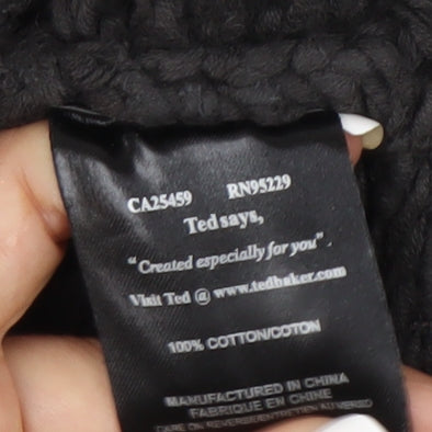 Womens UK Size 10 Ted Baker Black Cardigan Jumper