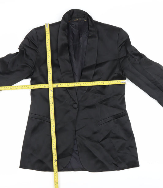 Marks and Spencer Women’s Black Size 10 Tuxedo Blazer Shawl Collar