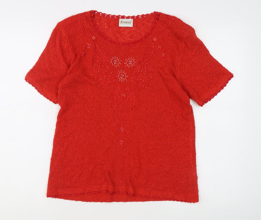 Womens UK Size L Roman Originals Red Pullover Jumper