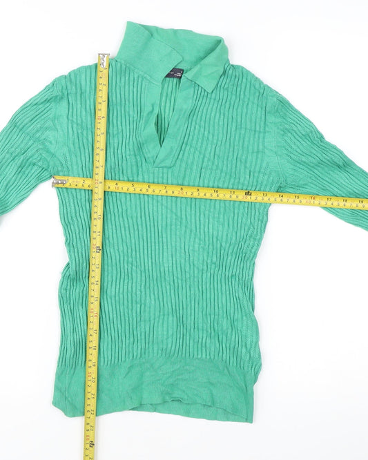 Womens UK Size 10 Marks and Spencer Green Pullover Jumper