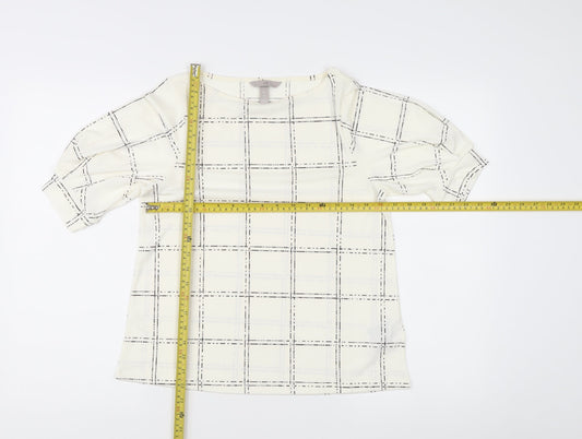 Womens UK Size S H&M Ivory Basic Blouse
