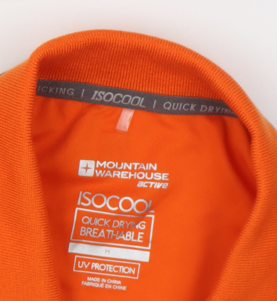 Mountain Warehouse Men’s Orange M Polo Shirt Quick Dry UV Protection