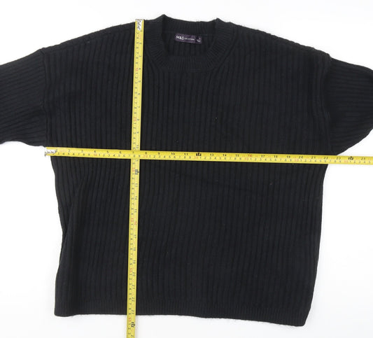 Womens UK Size L Marks and Spencer Black Pullover Jumper