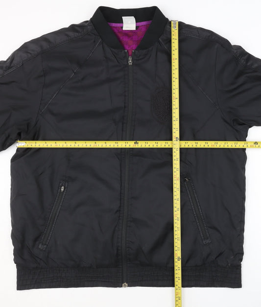 Nike Men's Black XL Basic Activewear Jacket Full Zip Sports Polyester