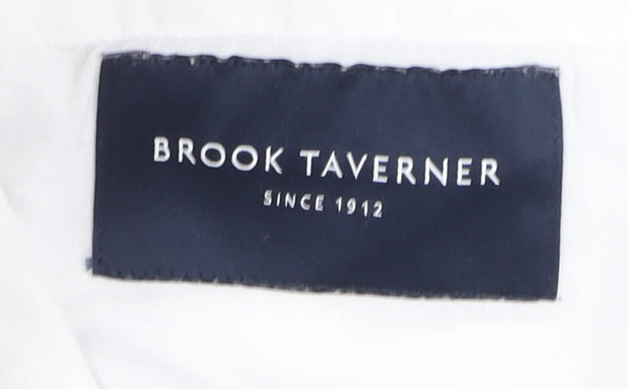 Brook Taverner Women's White Chino Trousers UK 20 Straight Leg Stretch