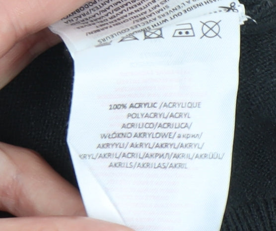 Brave Soul Men's Black M Pullover Jumper Crew Neck Knit Autumn Winter