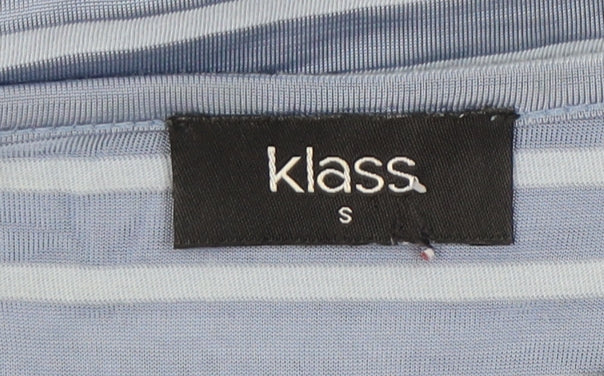 Womens UK Size S Klass Blue Basic T-Shirt