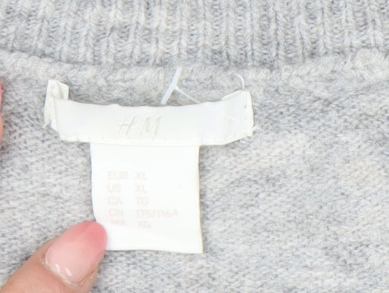 Womens UK Size XL H&M Grey Pullover Jumper