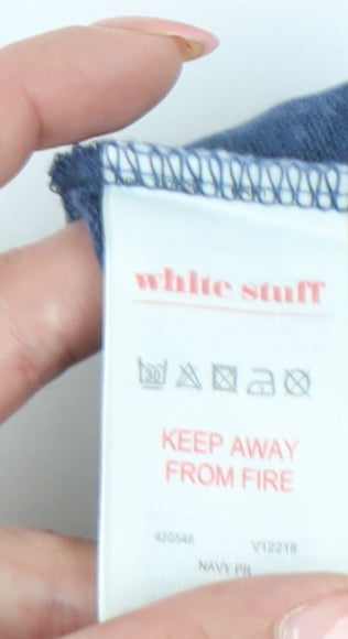 Womens UK Size 10 White Stuff Blue Basic T-Shirt